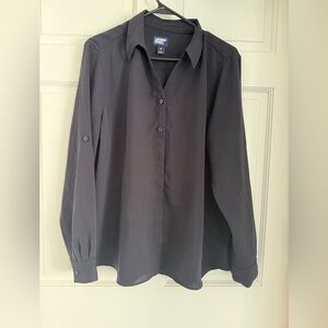 Lands' End Woman’s black Dress Blouse